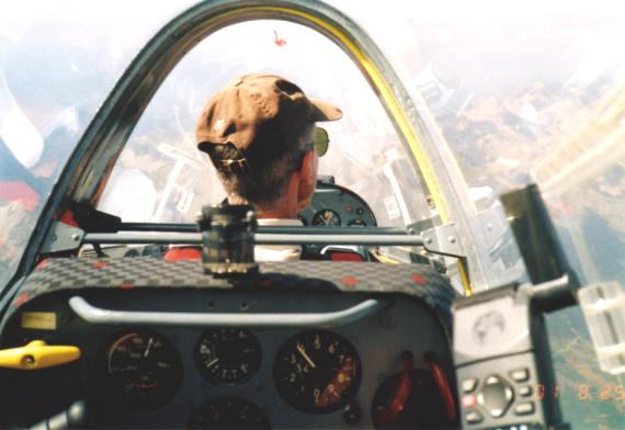 Charlie guiding the Breguet to mt. Obiou