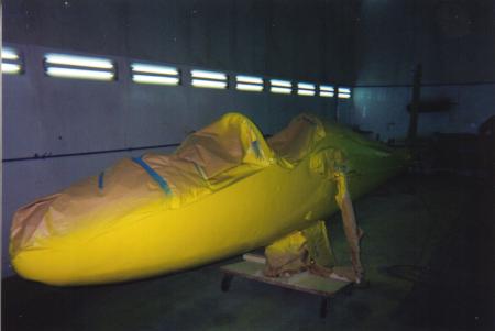 Refurbishment 1998, inside the paint cabin